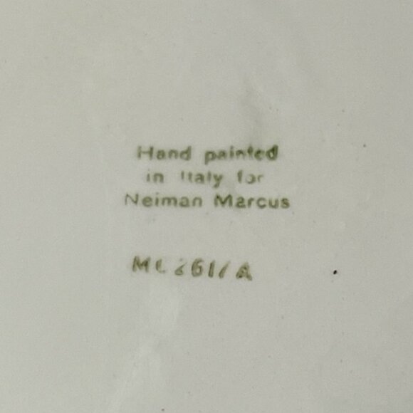 Vtg Neiman Marcus Italian Hand-Painted Corn Salad Bowl with Servers – 9” Ceramic - Picture 4 of 5